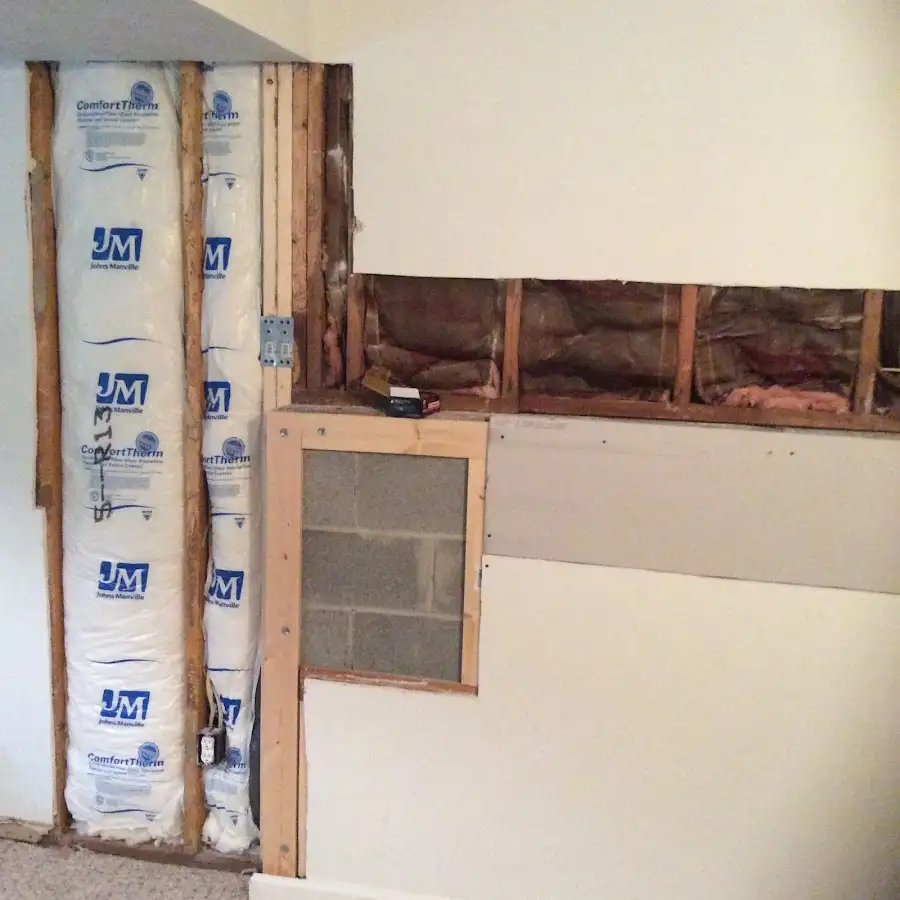 Wall insulation replacement during Odor Removal & Deodorization in Brush